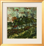 Cottages and Setting Sun