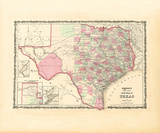 Map of the State of Texas  1862