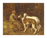 Boy with Greyhounds