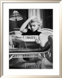 Marilyn Monroe Reading Motion Picture Daily  New York  c1955