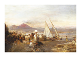 The Bay Of Naples With Mount