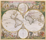 Nova Orbis Tabula in Lucem Edita  c1670