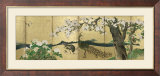 Cherry Blossoms and Peacocks
