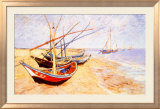 Fishing Boats on the Beach at Saints-Maries  c1888