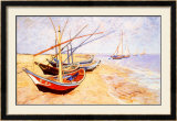 Fishing Boats on the Beach at Saints-Maries  c1888