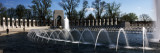 Fountains at a War Memorial  National World War Ii Memorial  Washington Dc  USA