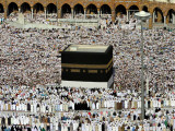 Muslim Pilgrims Performing the Hajj  at the Afternoon Prayers Inside the Grand Mosque  Mecca