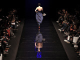 Model on the Catwalk  Displaying a Creation by Fashion Designer Lea Seong During China Fashion Week
