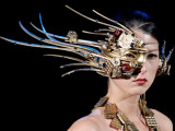 Model Displays a Creation by Pastry Chef Kotatsu Kanda During the Tokyo Sweets Collection 2009