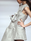 Model Displays a Creation by University Graduates During China Fashion Week in Beijing