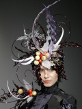 Model Displays a Creation by Pastry Chef Koichi Izumi During the Tokyo Sweets Collection 2009