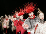 Models Present Creations by Japanese Fashion Designer Toshikazu Iwaya for Fashion House Iwaya
