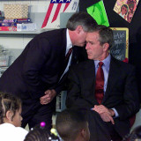President Bush's Chief of Staff Gives Word of World Trade Center  During Visit to Elementary School