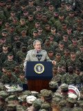 President Bush Speaks to Marines During a Visit to Camp Pendleton Base in San Diego
