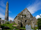 Round Tower and Cathedral in St Declan's 5th Century Monastic Site  Ardmore  Ireland