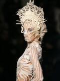 Model Wears a Creation by French Fashion Designer Jean-Paul Gaultier
