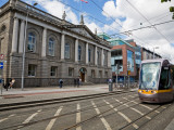 Modern Luas Tram in Front of Iveagh House 1730  Dublin  Ireland