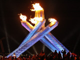 Canadian Ice Hockey Legend Wayne Gretzky as He Lights the Olympic Flame at the 2010 Winter Games