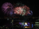Fireworks Explode after the Cauldron Was Lit at the Vancouver 2010 Olympics