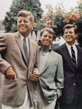 Brothers  John F Kennedy  Robert Kennedy  and Ted Kennedy  Right  in Hyannis Port  Massachusetts