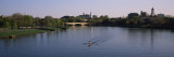 Boat in a River  Charles River  Boston and Cambridge  Massachusetts  USA
