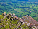 Pastoral Fields from Above Coumshingaun Lake  Comeragh Mountains  County Waterford  Ireland