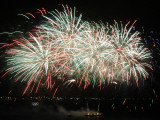 Fireworks Light Up the Night Sky after the Opening Ceremony for the Vancouver 2010 Olympics
