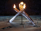 Olympic Flame During the Opening Ceremony for the Vancouver 2010 Olympics