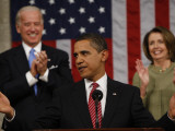 President Barack Obama Acknowledges Applause before His Address to a Joint Session of Congress