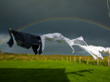 Rainbow  Stormy Sky and Clothes Line  Bunmahon  County Waterford  Ireland