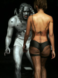 Model Wears Body Art by Ecuadorean John Vargas During the Colombia Exposhow 2009