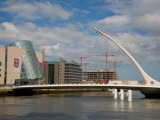 Samuel Beckett Bridge  over the River Liffey  Dublin  Ireland