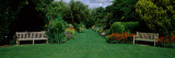 Park Bench in a Garden  Hillier Gardens  New Forest  Hampshire  England