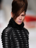 Model Wears an Outfit by Portuguese Designer Anabela Baldaque During the Portugal Fashion Weekend