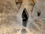 Palestinian Looks from Destroyed Control Tower of Yasser Arafat Airport  Southern Gaza Strip
