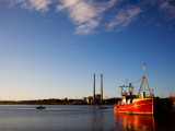 Greatisland Powerstation from Cheekpoint Harbour  Confluence of Nore  Ireland