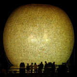 Residents Look at a Giant Balloon Floating at Ilsan Lake Park  Part of the World Culture Open 2004