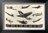 "They Wanted the Fight, Now Show Our Might, Planes" Pre-made-framed Framed Art Print