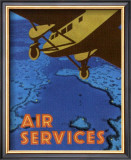 "Air Services" Pre-made-framed Framed Art Print