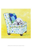 Bulldog on Polka Dots