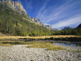 Rocky Mountains with Forest and Wilderness Near River  Bridger Teton National Forest  Wyoming  USA