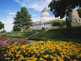Utah State Capitol Building and Garden  Salt Lake City  Utah  USA