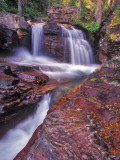 Red Rock Along Virginia Creek in Glacier National Park  Montana  USA
