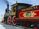 Old Fashioned Steam Train at Golden Spike National Historic Site  Great Basin  Utah