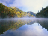 Mist Rising from Milcreek Lake  Natural Bridge State Park  Daniel Boone National Forest  Kentucky  