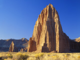 Formation of Plateau in Capitol Reef National Park  Lower Cathedral Valley  Colorado Plateau  Utah