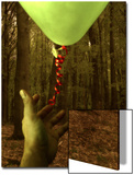 Hand Reaching for Balloon in Forest