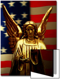 Angel with America Flag as the Background