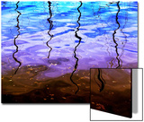 Reflections of Boat Masts in a Lake