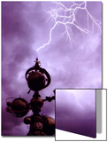 Top of Futuristic Building Meets with Lightning